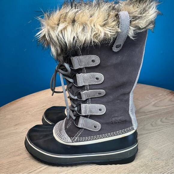Sorel Joan Of Arctic Waterproof Winter Snow Boots Black Gray Women’s Size 11 - Picture 4 of 11